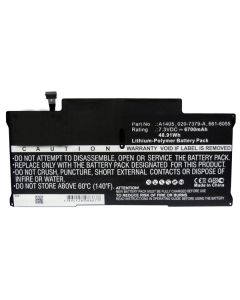A1369 / A1466 Batteri for Apple MacBook Air (kompatibel)