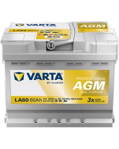 VARTA LA60 - 12V 60AH (DUAL PÅ AGM)