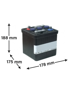 105B batteri 6V 66ah for vintage bil