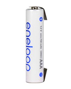 Panasonic eneloop oppladbart AAA / R03 -batteri med C -Lodde Tab - 1 PC -er.