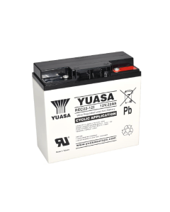 Rec22-12i Yuasa 12V 22AH - Syklisk Lybybattery