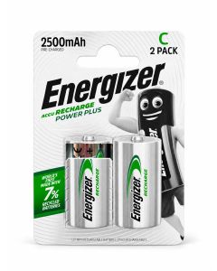 Energizer Recharge Power Plus C/NH35 2500 mAh-batterier (pakke med 2 stk.)