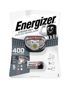 Energizer HL Vision HD+ Focus hodelykt 400 lumen inkl. 3 x AAA-batterier