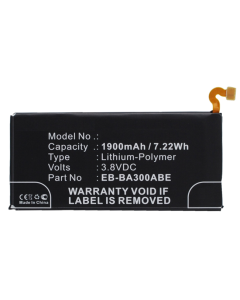 Samsung Galaxy A3 2015 Batteri EB-BA300ABE (kompatibel)