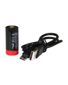 JAPCELL JC123R - CR123 Oppladbar 3.7V Li-ion-batteri 820mAh inkludert USB-C-ladekabel