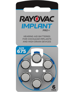 Rayovac Implant Pro+ ZA675 (6 stk) høreapparatbatterier