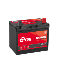 GS Yuasa GSU1R 12V 30AH 330A batteri for Hage traktor + pol til høyre