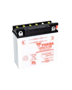 Yuasa 12N5.5-4B (uten syre) 12V batteri for motorsykkel