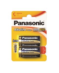 Panasonic Alkaline Power C / Baby Batterier - 2 Stk. Blister