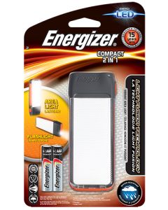 Energizer LED Compact Fusion, 2-i-1 lykt og lommelykt, inkl. 2 x AAA Alkaline-batterier