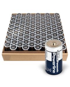 Panasonic LR20 Powerline D alkalisk batteri (85 stk pakning)