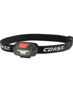COAST FL13R oppladbar hodelykt med rødt & hvitt lys 270 lumen