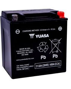 Yuasa Yix30L-BS-PW 12V AGM-batteri for motorsykkel
