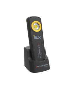 Scangrip UNI-EX ATEX Sone 0 / 1 / 2 / 20 / 21 og 22 Oppladbart eksplosjonssikkert håndholdt LED-lys (350 lumen)
