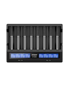 Xtar VC8-lader for 8 Li-ion/Ni-Mh-batterier