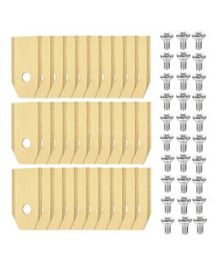 30x Kniver til Husqvarna Automower / Gardena / Greenworks Optimow - Titanbelagt stål inkl. Skruer - Japcell