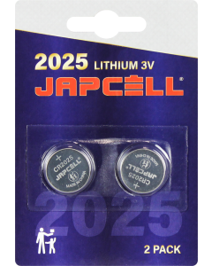 JAPCELL lithium CR2025 batterier - 2 stk.