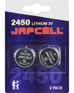 JAPCELL Litium CR2450 Batterier - 2 stk. 