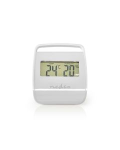 Nedis, termometer, hygrometer, innendørs, hvit
