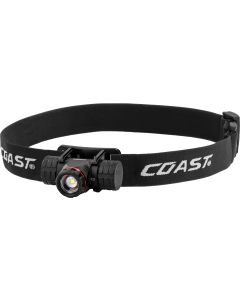 Coast XPH25R oppladbar hodelykt (410 lumen) med batteriindikator - i blisterpakning