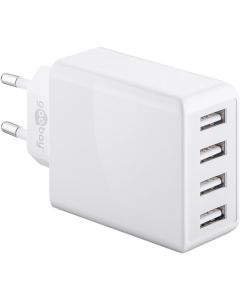 Goobay 4-stiks USB lader 4xUSB (3A) hvid