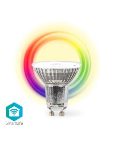 Nedis smartlife fullfarge pære - wifi gu10 345lm hvit