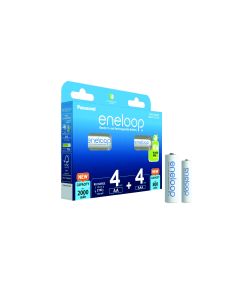 Panasonic Eneloop AA/AAA Oppladbare batterier 4 stk. av hver BK-KJMCDE44E