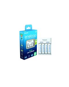 Panasonic Eneloop USB-lader til 4 stk. AA/AAA inkl. 4 stk. eneloop AA-batterier K-KJ61MCD40USB