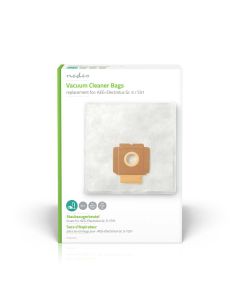Nedis støvsugerpose 4 stk. Passer blant annet. til elektrolux, hvit