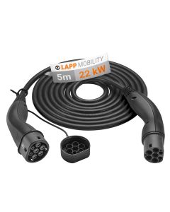 Lapp Type 2 Helix® ladekabel for elbil - 22kw 5m, svart