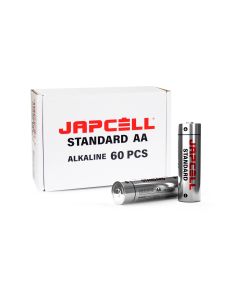 Japcell AA / LR06 Standard alkaliske batterier - pakke med 60 stk.