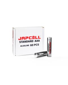 Japcell AAA / LR03 Standard alkaliske batterier - pakke med 60 stk.