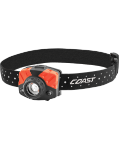 COAST FL65 hodelykt - svart / rød (415 lumen) - blisterpakke