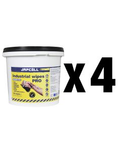 4 X Japcell Industrial Wipes Pro - 150 Wipes