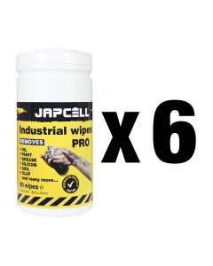 6 X Japcell Industrial Wipes Pro - 80 Wipes