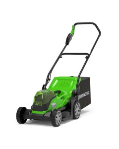 Greenworks G24X2LM36 Gressklipper 2X24V 36 cm u/ batteri og lader.