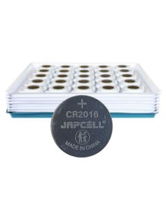 Japcell CR2016 knappcellebatterier med litium - 200 stk - industripakke