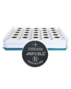 Japcell CR2450 knapcelle litium batterier - 100 stk. - industripakning