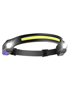 Japcell HLS650 Oppladbar hodelykt med sensor - 650 lumen