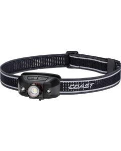 Coast FLX40R Oppladbar hodelykt med trefarget lys 800 lumen