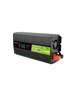 Green Cell Inverter med LCD-skjerm for bil 12V til 230V, 500W/1000W Pure Sine