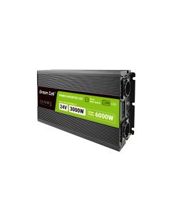 Green Cell Inverter med LCD-skjerm for bil 24V til 230V, 3000W/6000W Pure Sine
