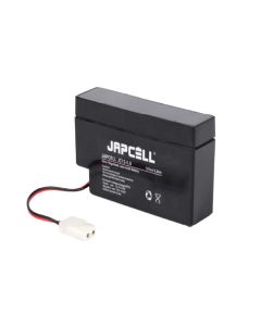 Japcell JC12-0.8AMP 12V 0.8Ah blybatteri med AMP-kontakt