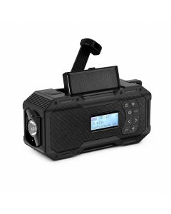 Nødradiobatteri/veiv/solar/USB-C (FM/DAB/Light) - Ekstra stort batteri på 5000 mAh