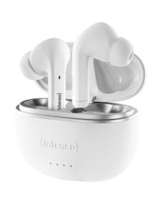 Intenso® T302A Trådløse In-ear hodetelefoner med aktiv støydemping - Hvit