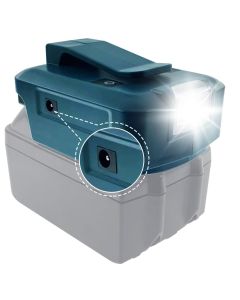 Adapter til Hitachi/Hikoki 18V powerbank med LED-lys og USB-C