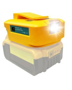 Adapter til Dewalt 20V powerbank med LED-lys og USB-C