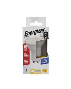 Energizer LED pære GU10 4W 450 Lumen Varm hvit (3000K) 120 grader spredning