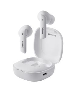 Intenso® T502AHE Trådløse In-ear hodetelefoner med aktiv støydemping/ENC/IPX4 – Hvit