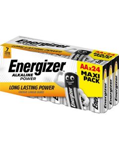 Energizer Alkaline Power AA / E91-batterier (24 stk. pakke)